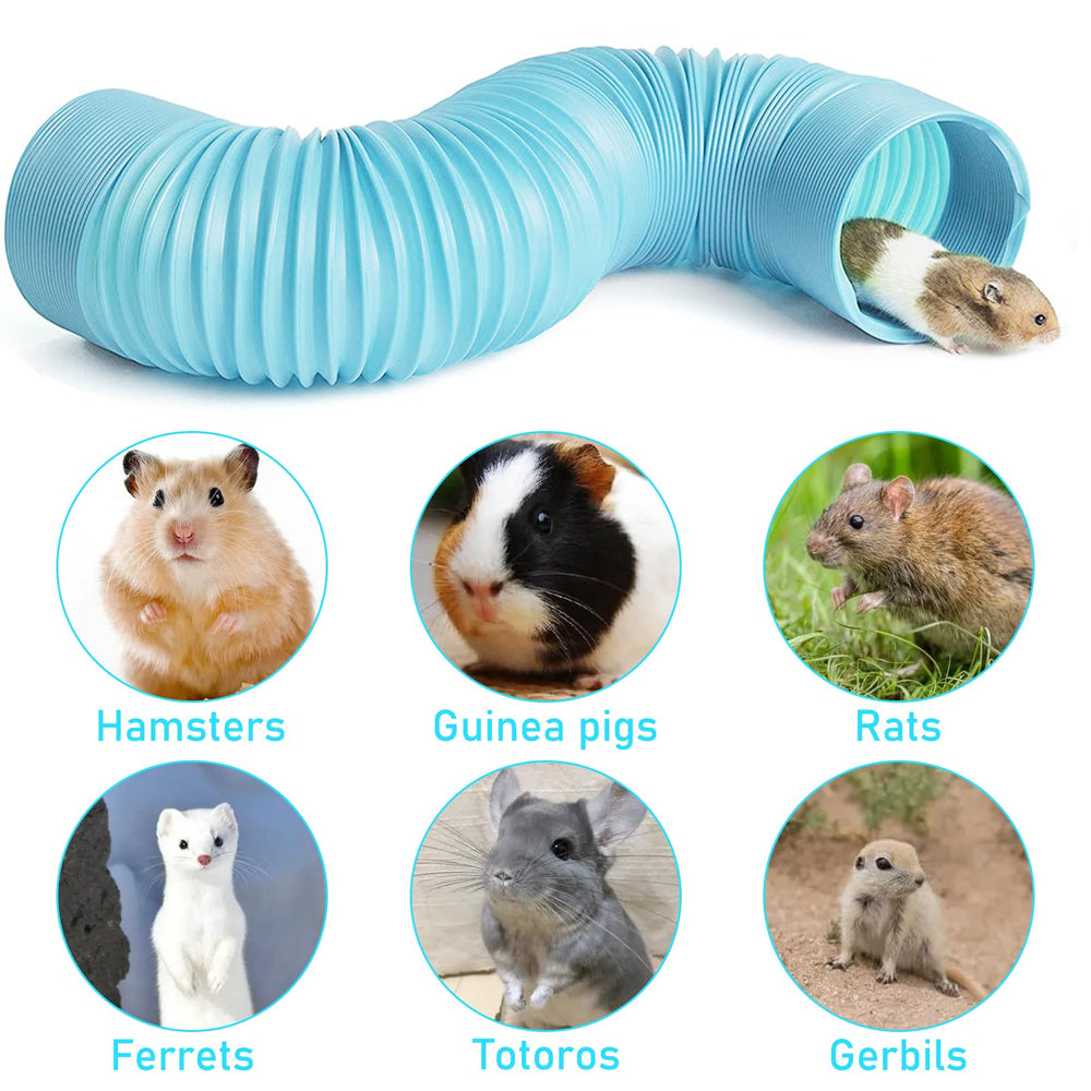 PINVNBY hamster tunnels apple sticks for forage and snack play