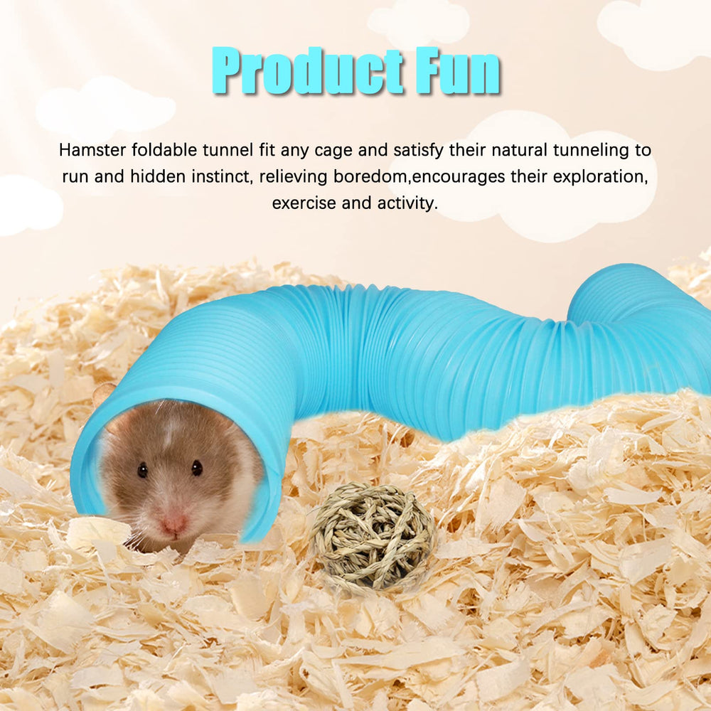 PINVNBY hamster tunnels pinecone toys for natural chewing and exploration