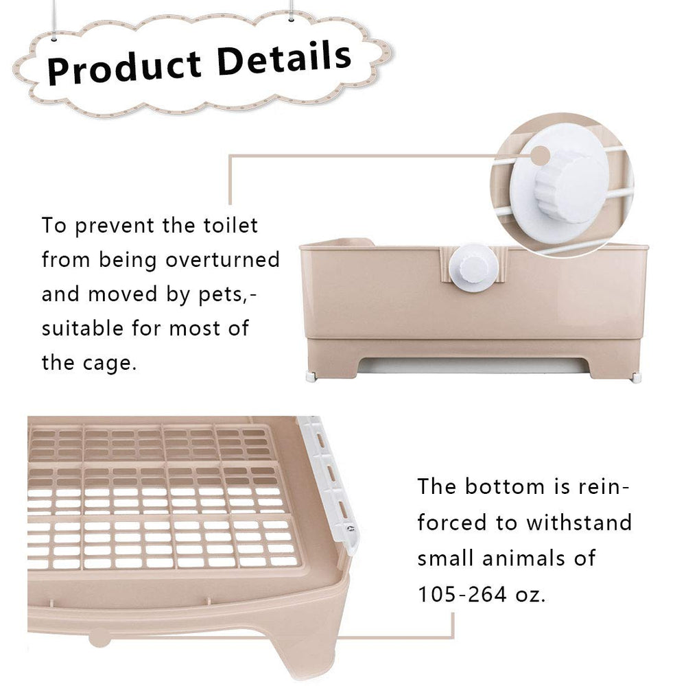 PINVNBY litter box with removable drawer for quick waste disposal