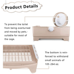 PINVNBY litter box with removable drawer for quick waste disposal