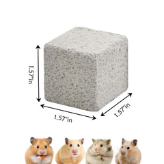 PINVNBY lava blocks close-up highlights safe chewing stones aiding teeth grinding.