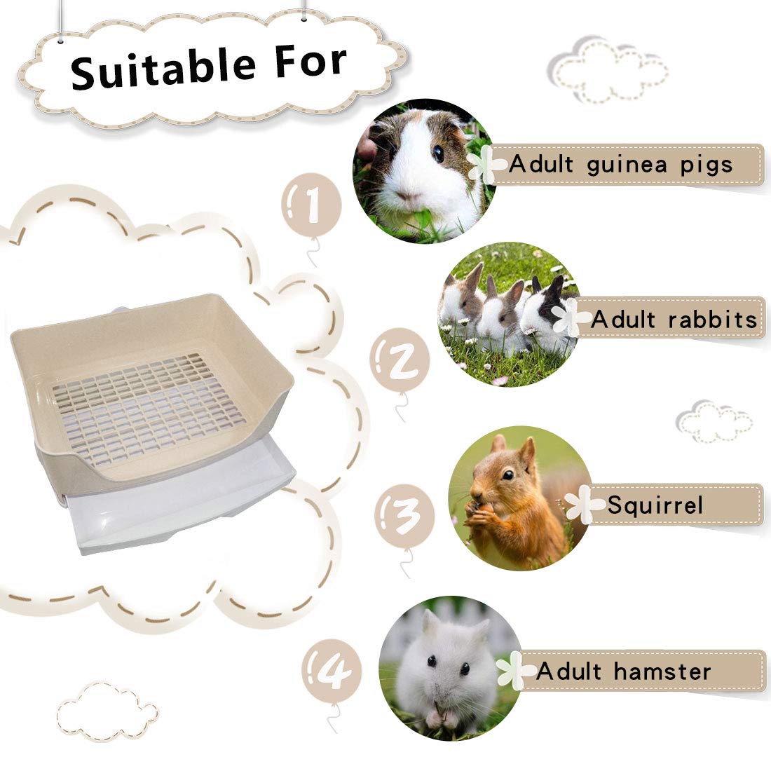 PINVNBY fixed-knob secure cage attachment prevents dragging or tipping