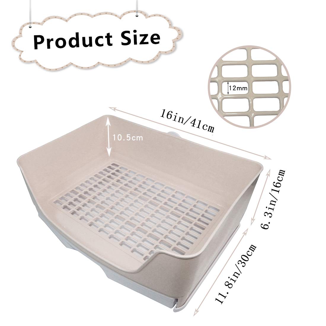 PINVNBY large-mesh design aids airflow and easy cleaning inside cage