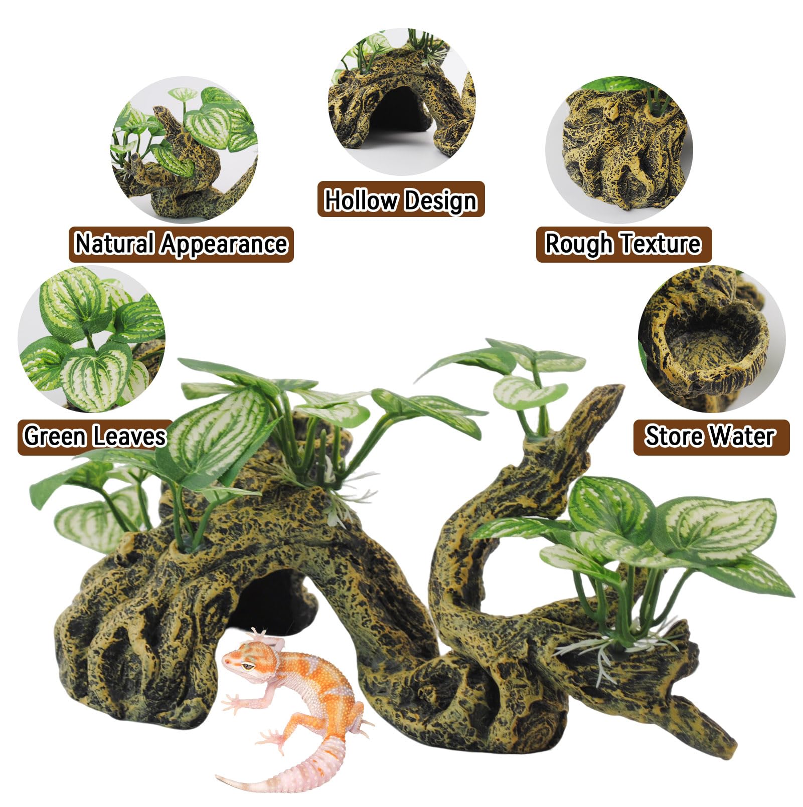 PINVNBY resin branch texture aids climbing with rough surface for grip