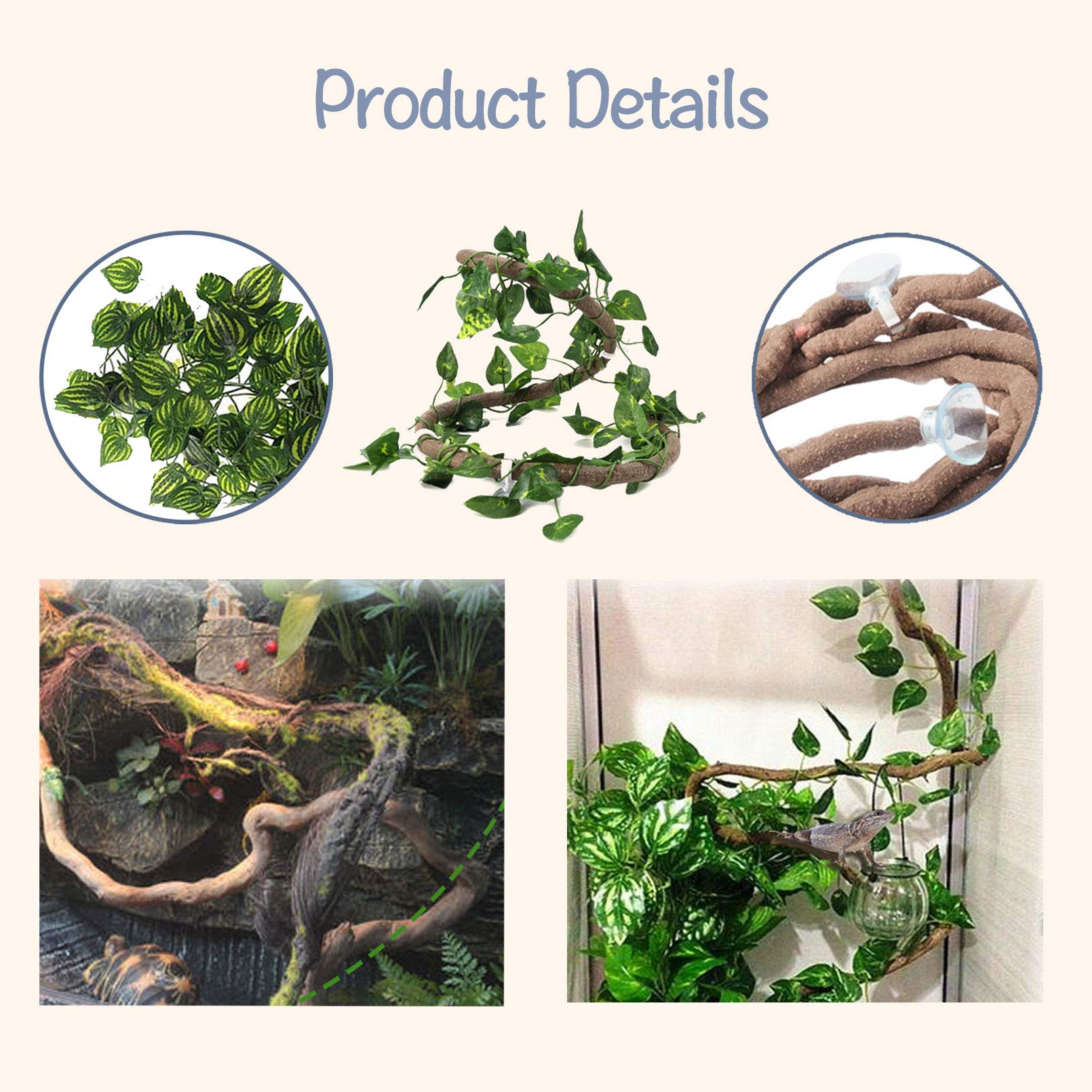 PINVNBY suction cups for terrarium keep decor firmly in place.