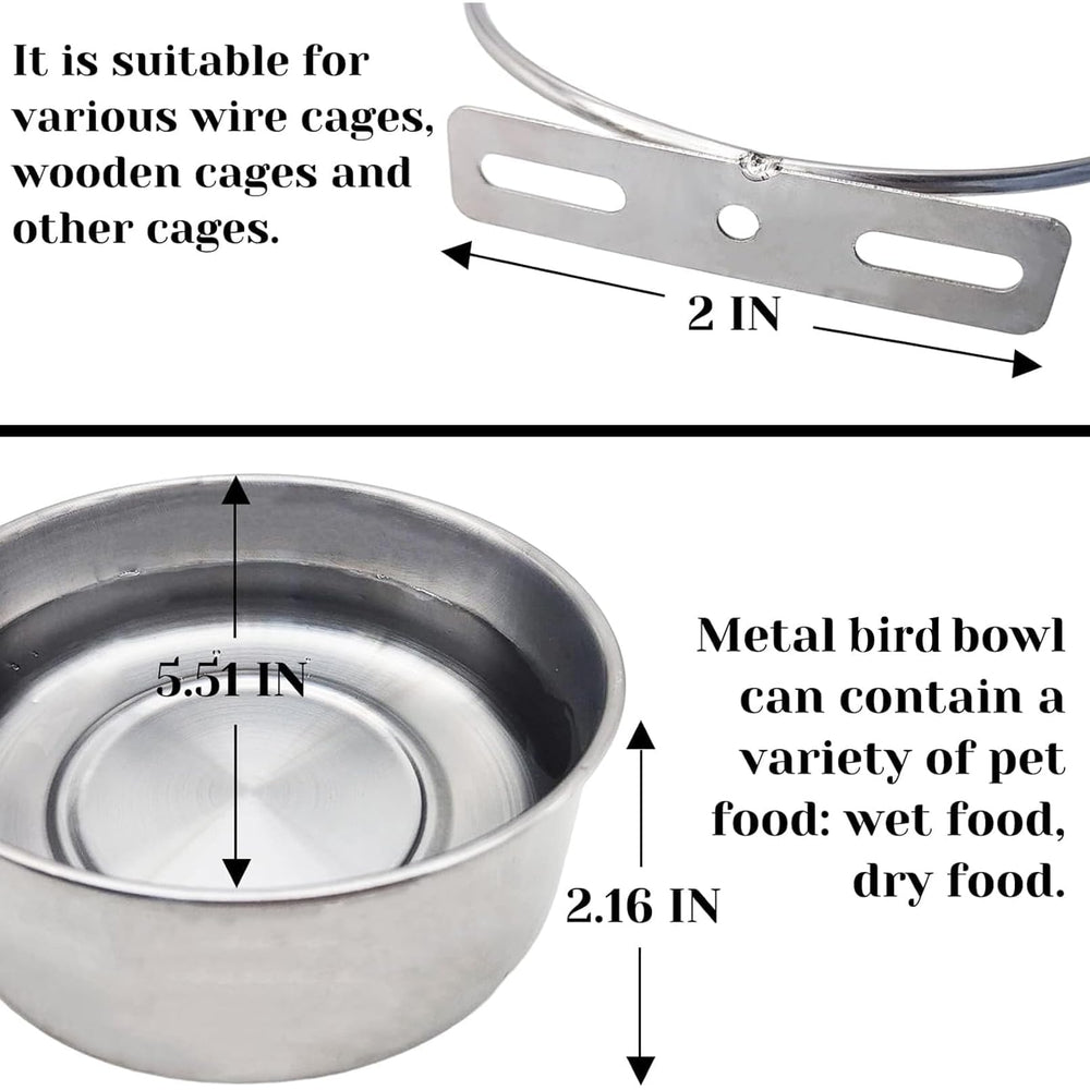 PINVNBY three screws bracket keeps bowls stable during active parrot play