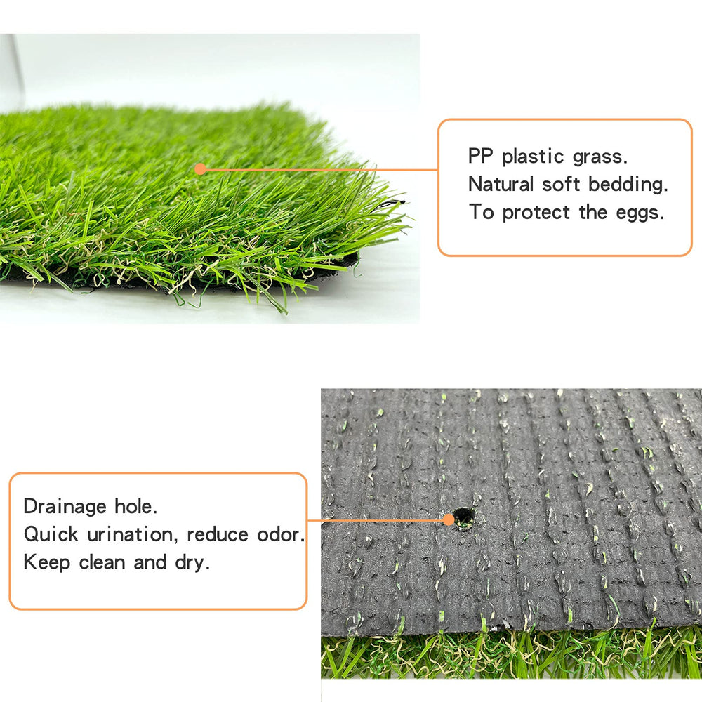 PINVNBY eco-friendly nest pad provides durable, reusable bedding without mowing hassles.