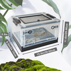 PINVNBY plastic reptile feeding box top ventilation highlighting breathable panel