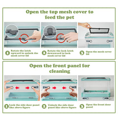PINVNBY reptile cage with wheels supports easy relocation during enclosure cleaning.