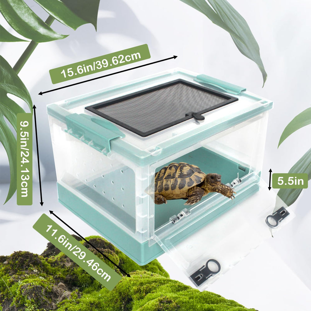 PINVNBY transparent terrarium offers a clear view for monitoring reptile behavior safely.