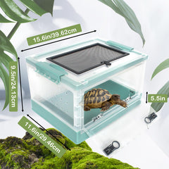 PINVNBY transparent terrarium offers a clear view for monitoring reptile behavior safely.