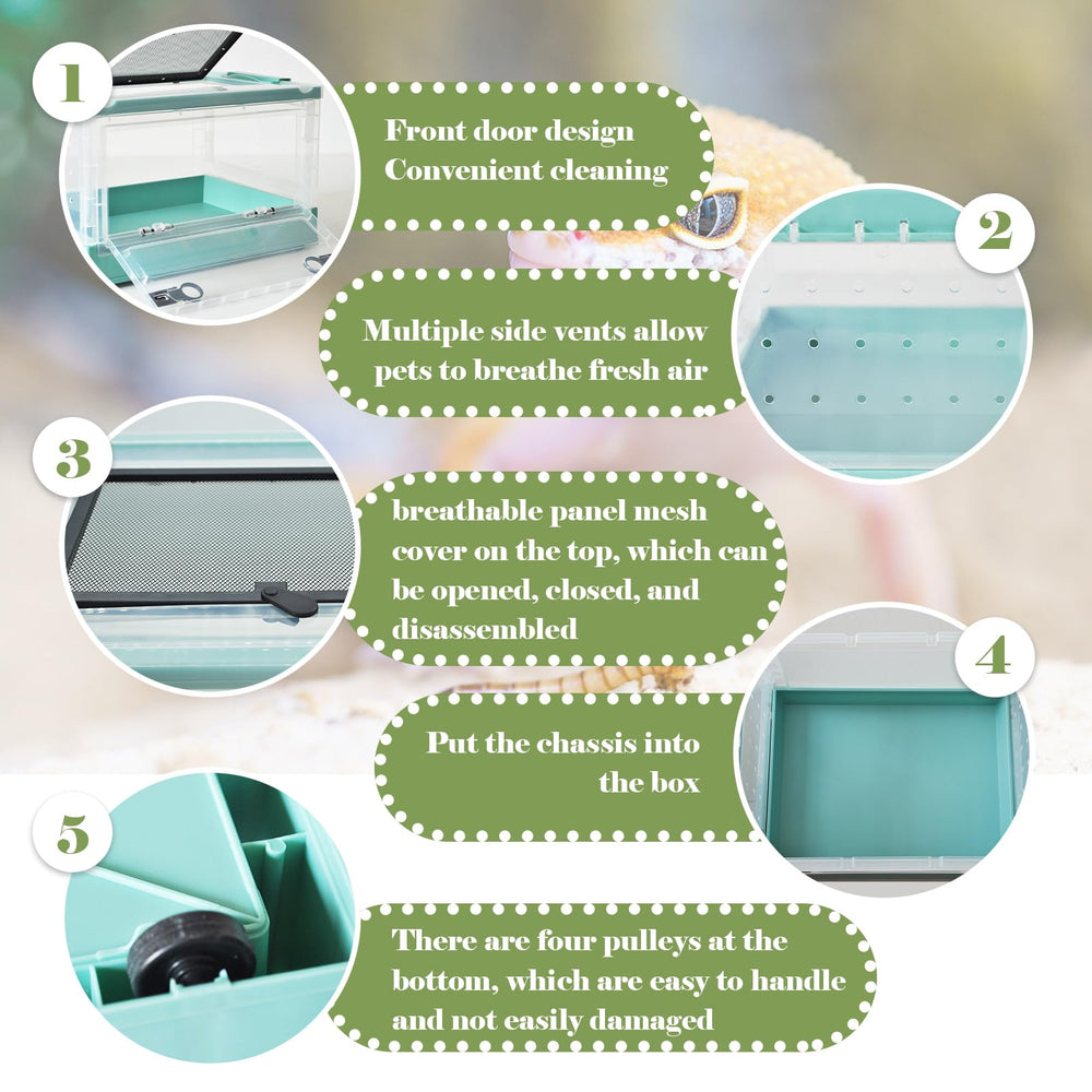 PINVNBY ventilation panel top promotes air circulation for a healthy habitat.