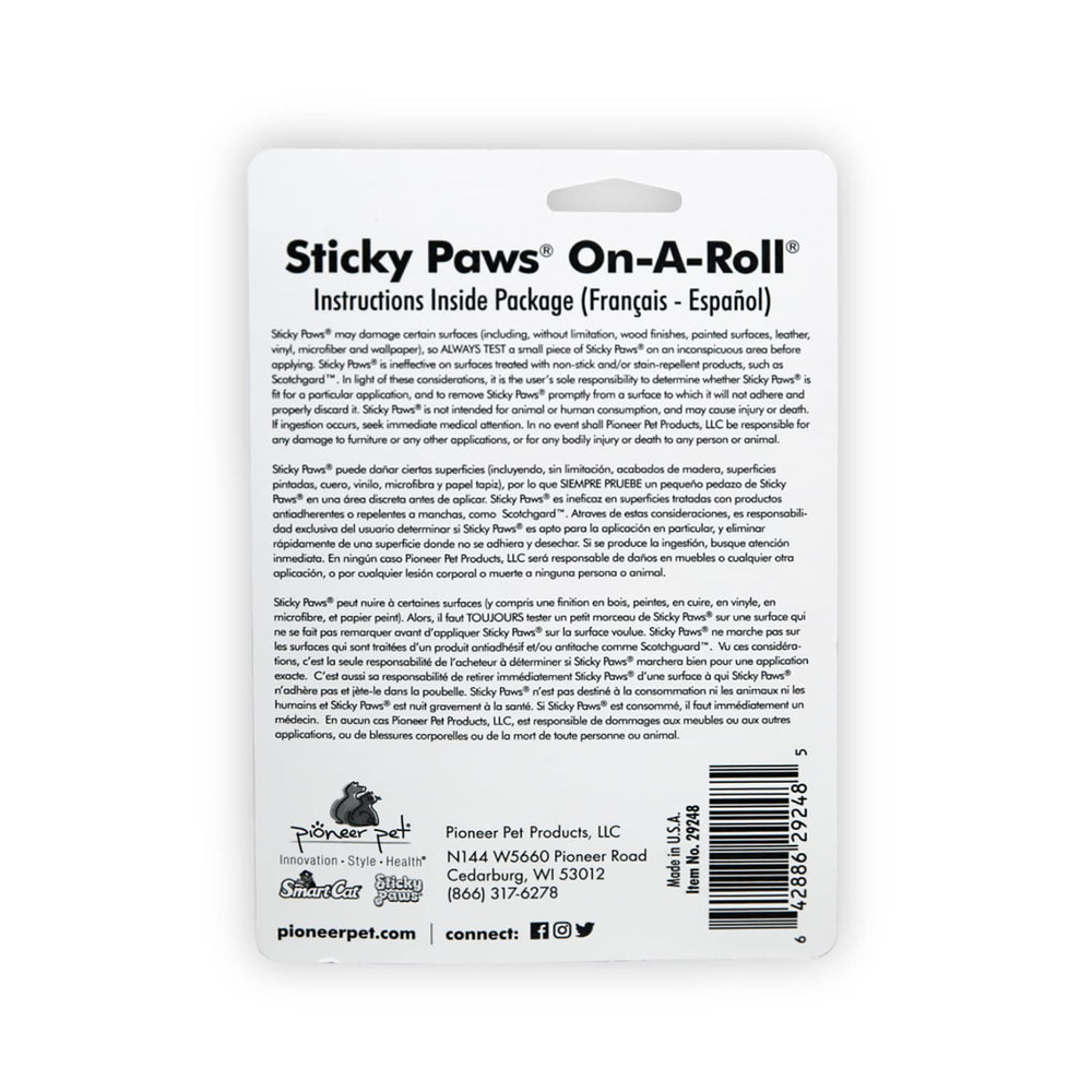 Pioneer Pet Sticky Paws Roll, cinta transparente fácil de aplicar y retirar