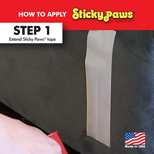 Clear medical-grade tape protects furniture while being pet-safe, making setup simple