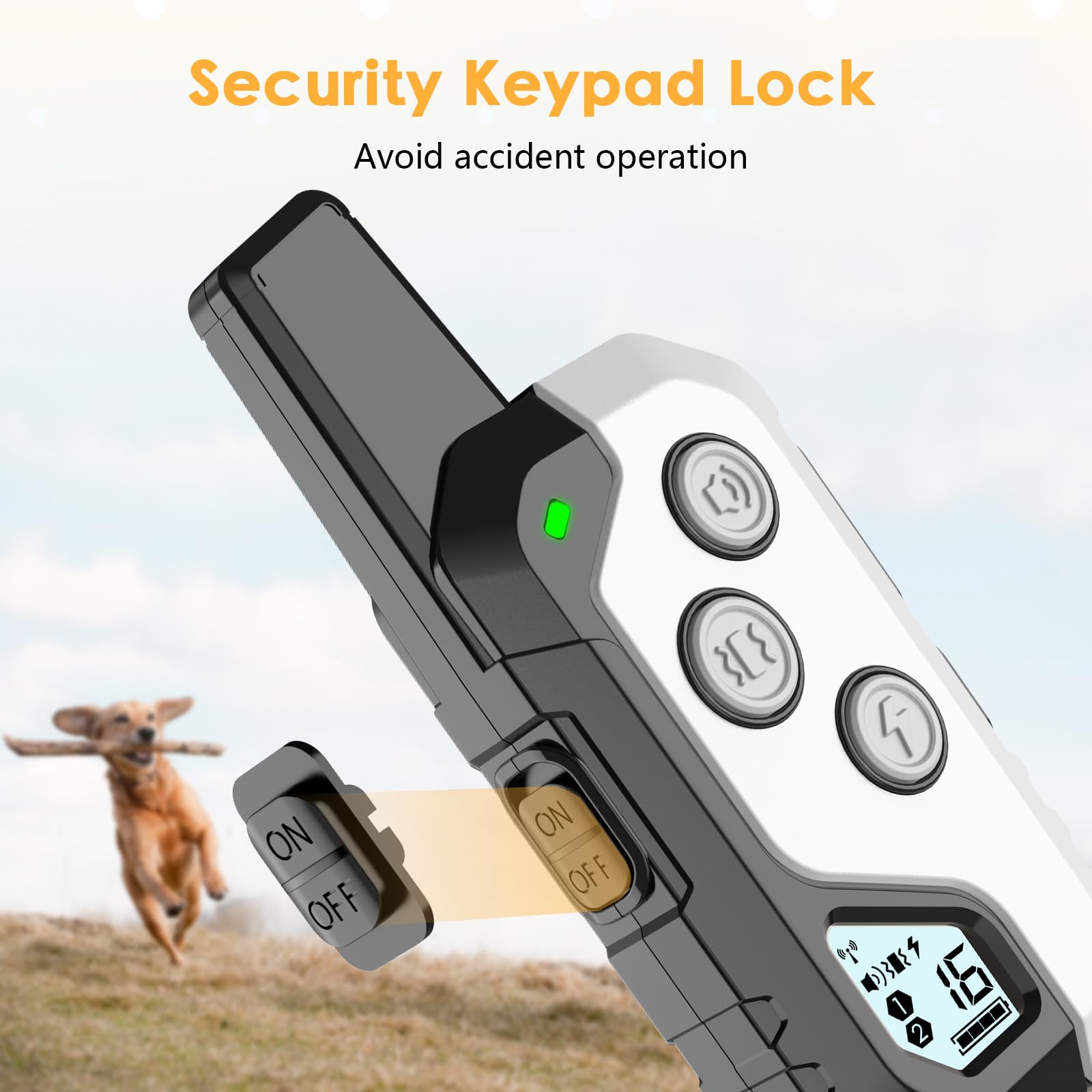 PIOUNS shock collar Type-C charging cable enables quick recharges.
