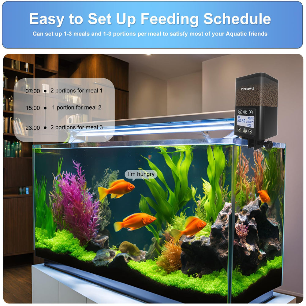Pirrsswig precision feeding 1-gram accuracy preserves tank balance.