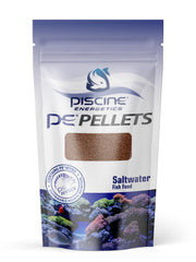 Piscine Energetics PE Pellets Saltwater 8oz pack provides palatable nutrition for colorful, healthy fish