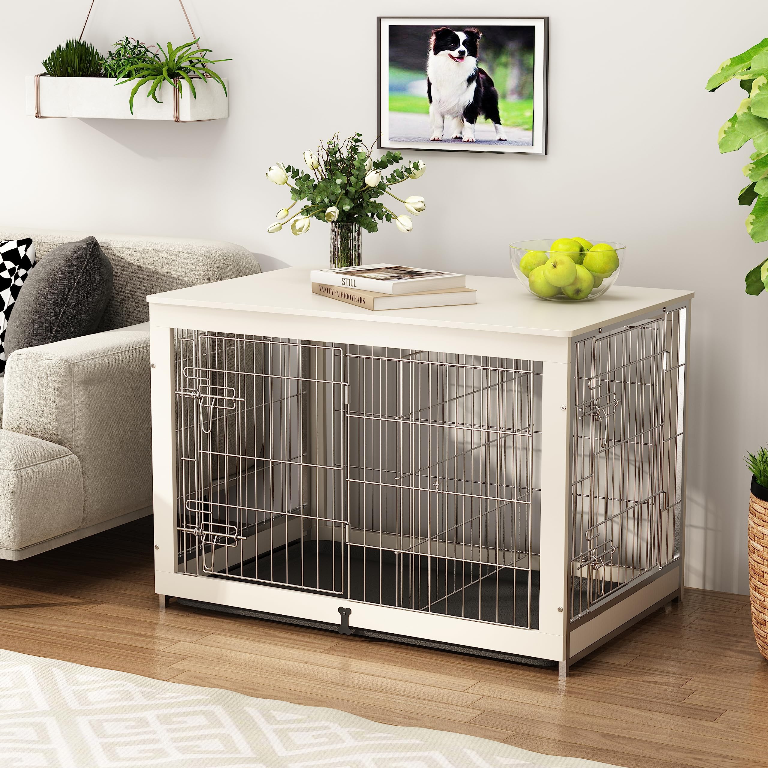 Piskyet dog crate divider-panel adjustable to grow with your puppy