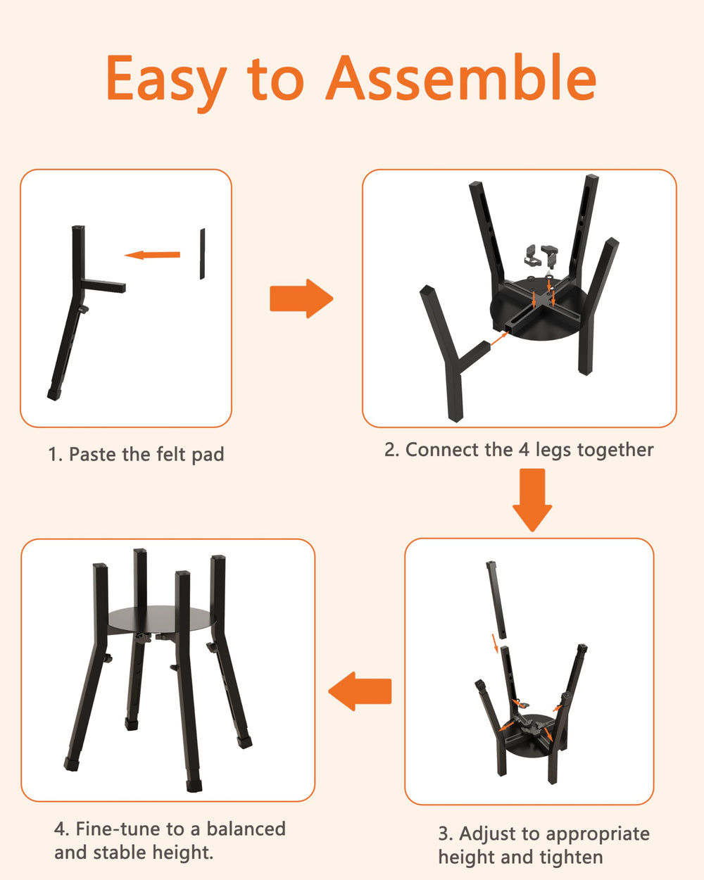 Piskyet raised dog bowl stand anti-slip feet keep the unit steady