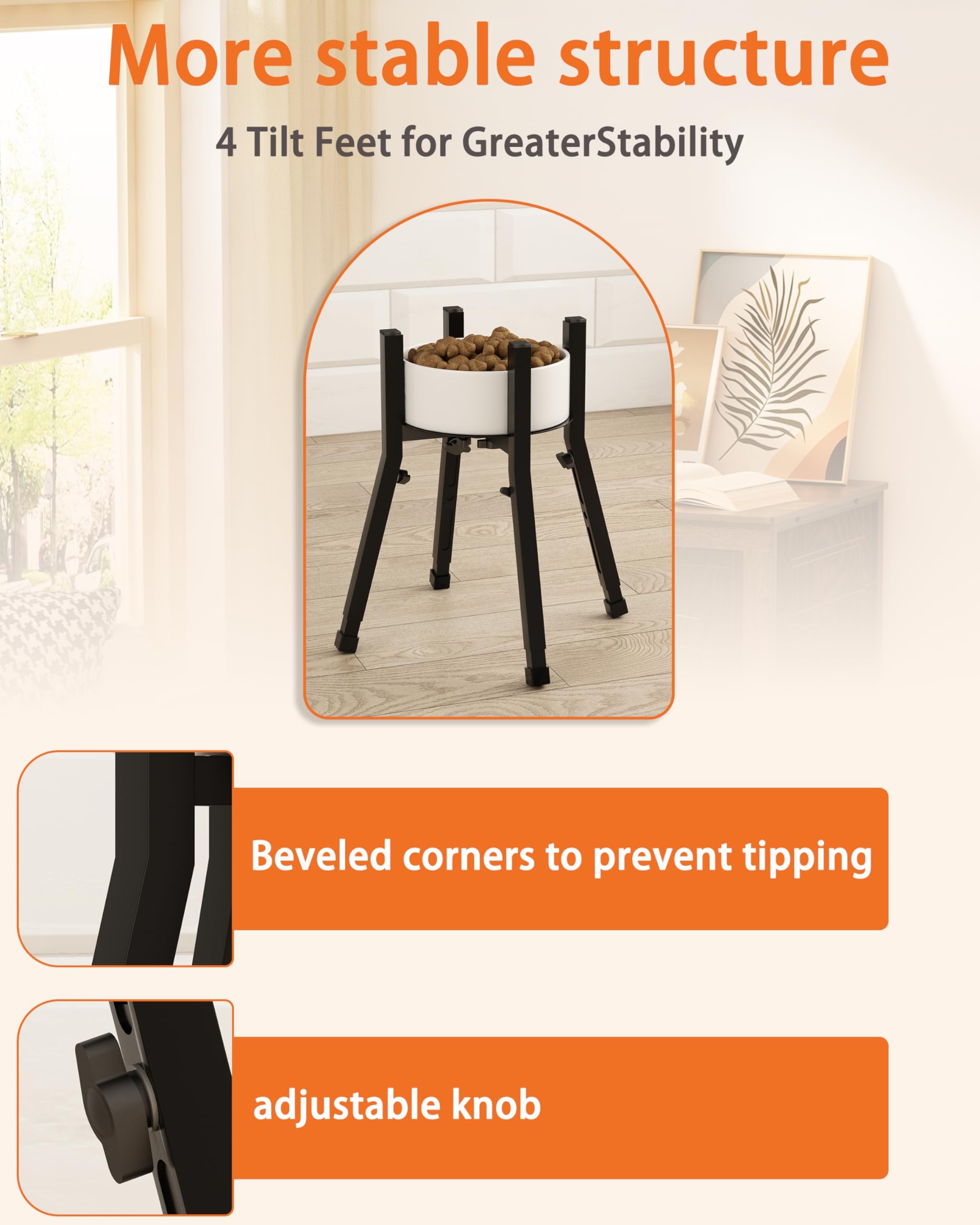 Piskyet raised dog bowl stand easy travel disassembly supports trips with pets