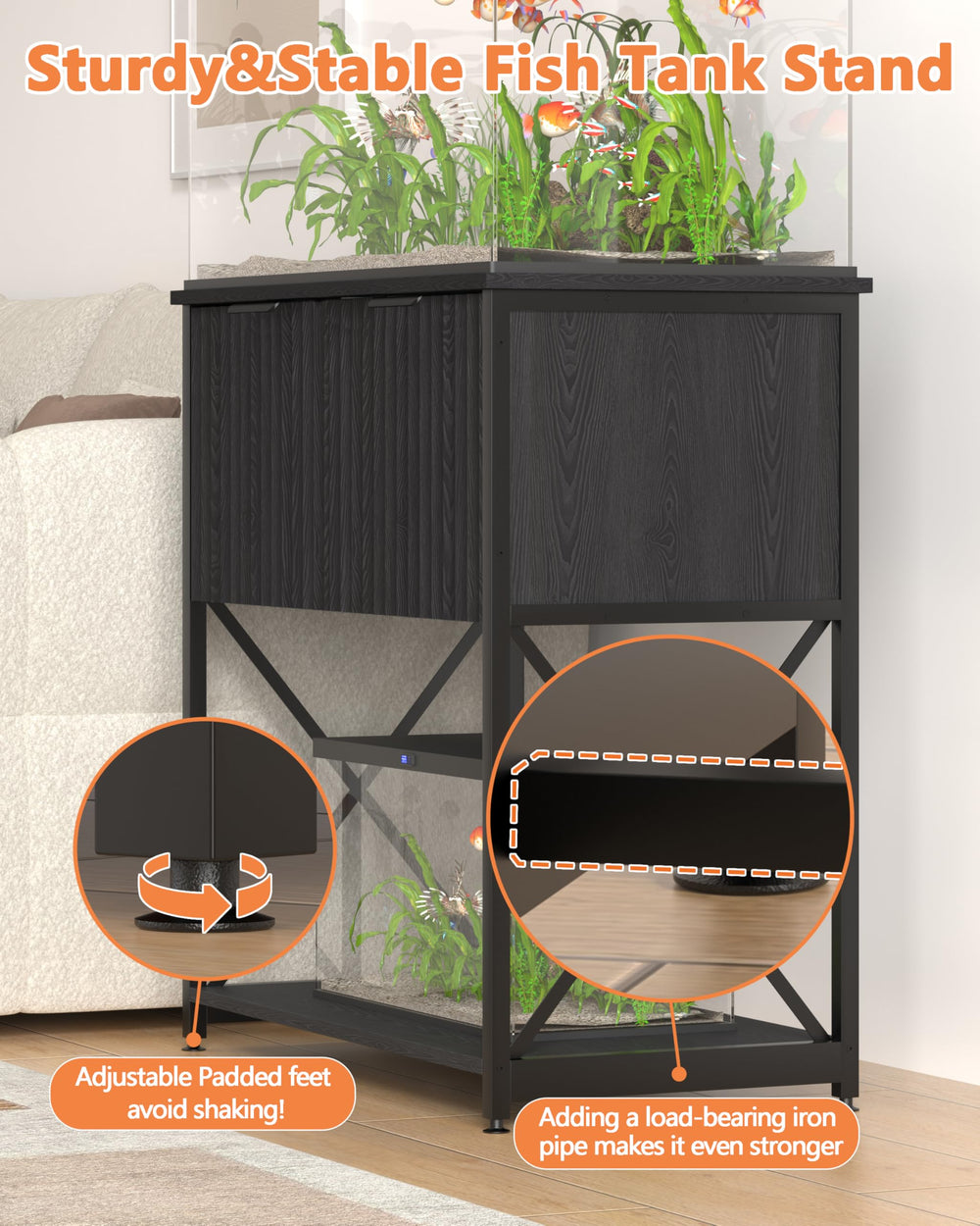 Piskyet turtle and reptile compatibility stand for mixed tank setups.