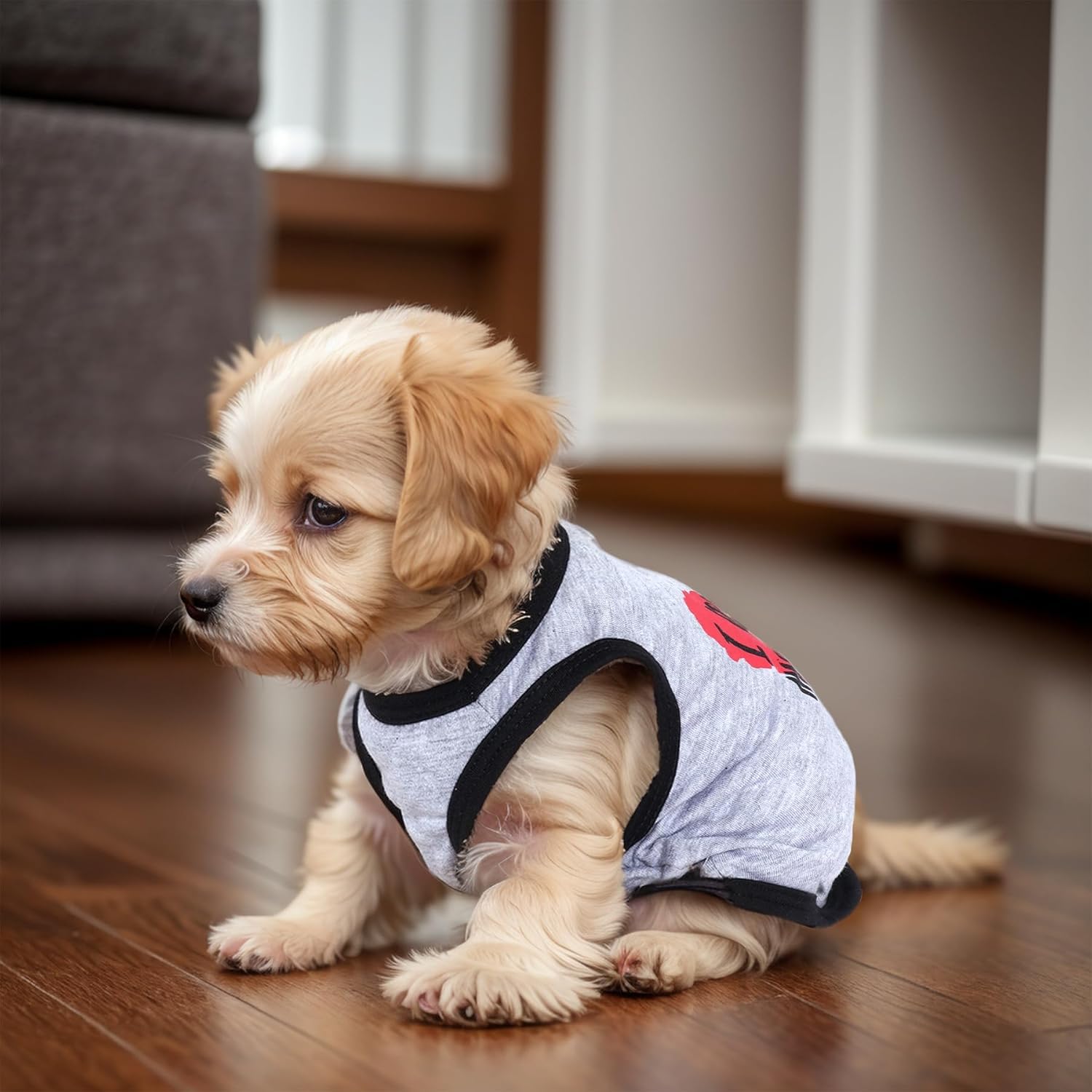 Pistha sleeveless dog shirt showcases practical holiday-ready style for small and medium dogs