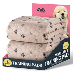 Pitpet 2-pack washable pee pads flatlay showing reusable training surfaces for dogs