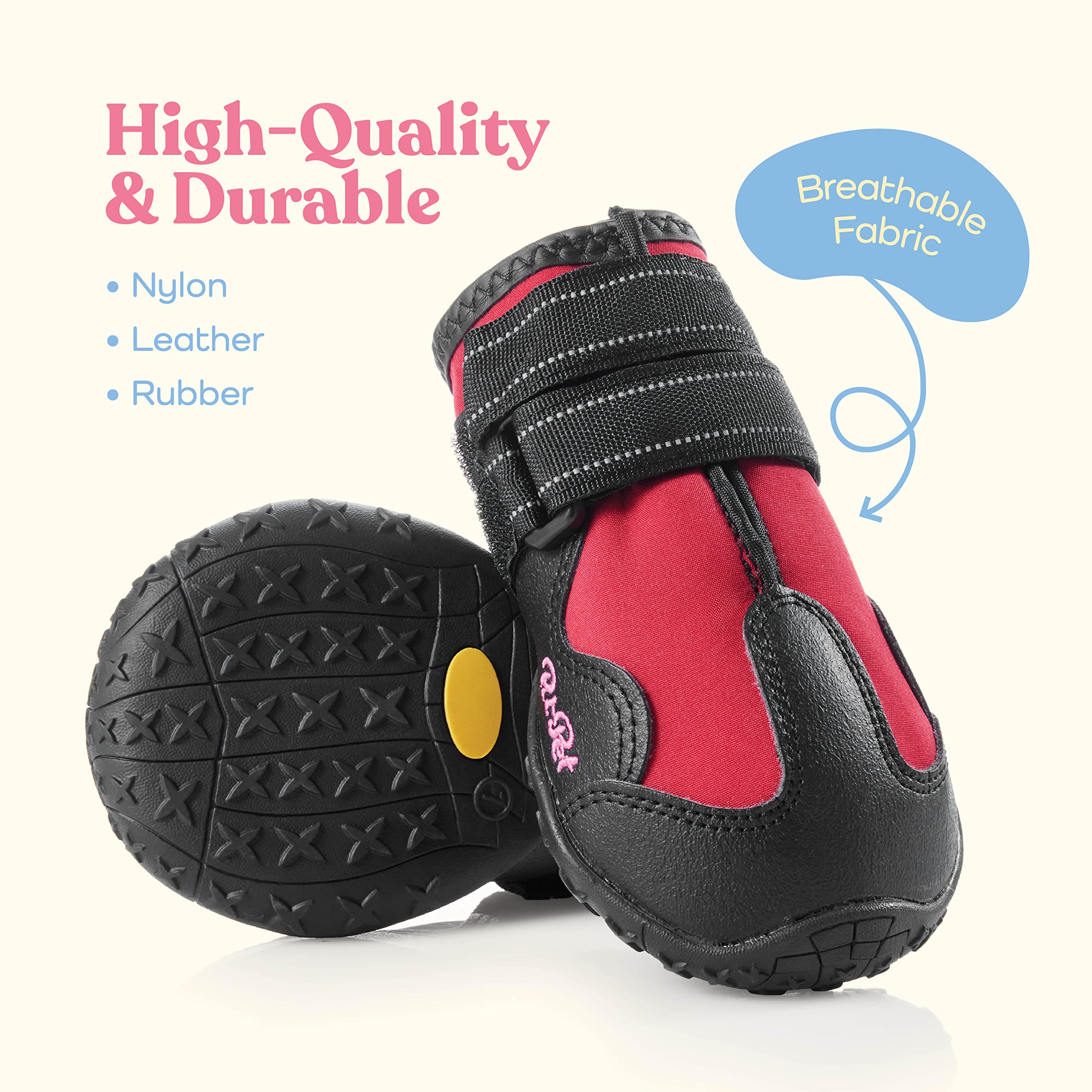 Pitpet puppy shoes breathable leather exterior keep paws comfortable in all conditions