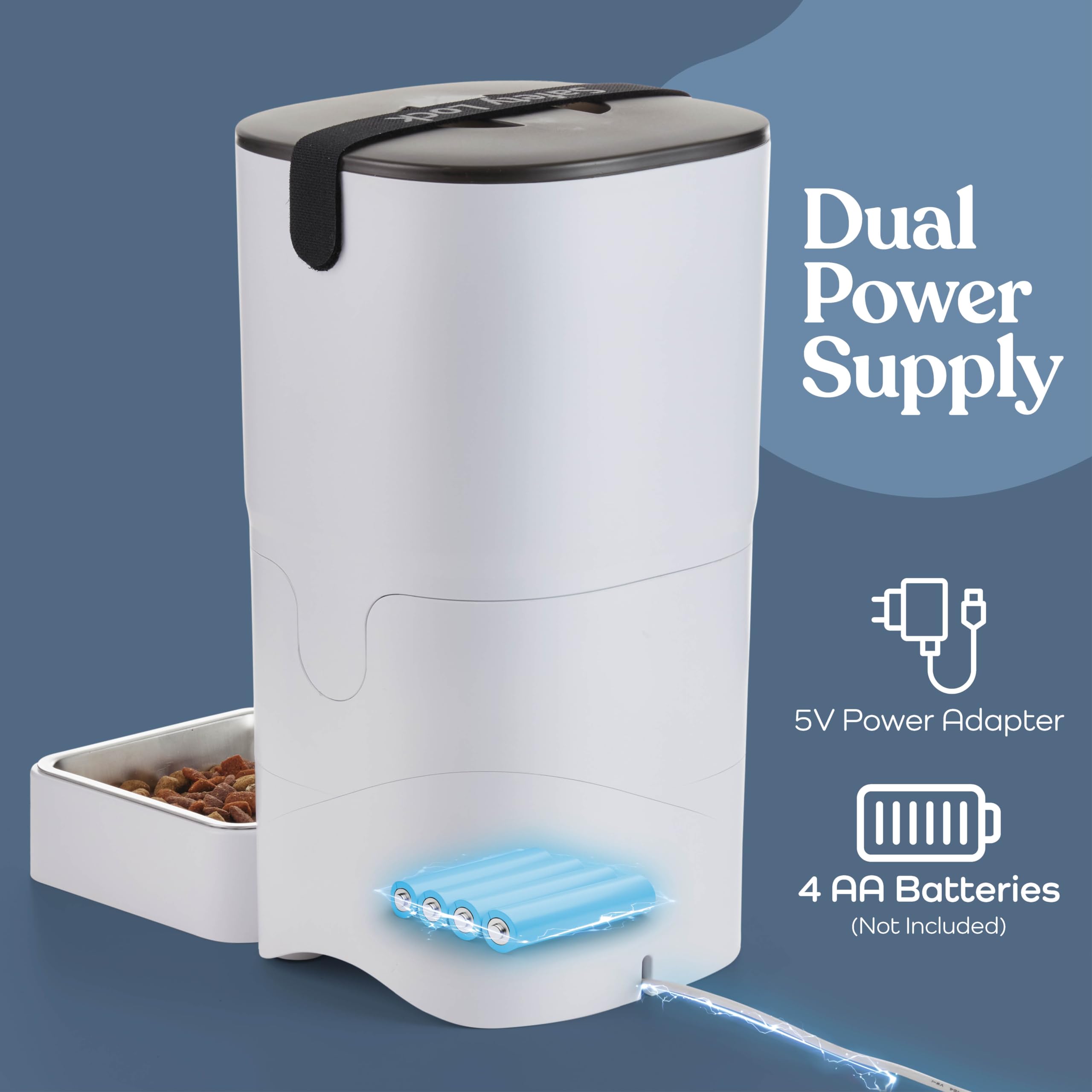 Pitpet smart automatic cat feeder bowl is dishwasher safe for easy cleaning.