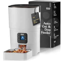 Pitpet smart automatic cat feeder front view showing reliable meal timing.