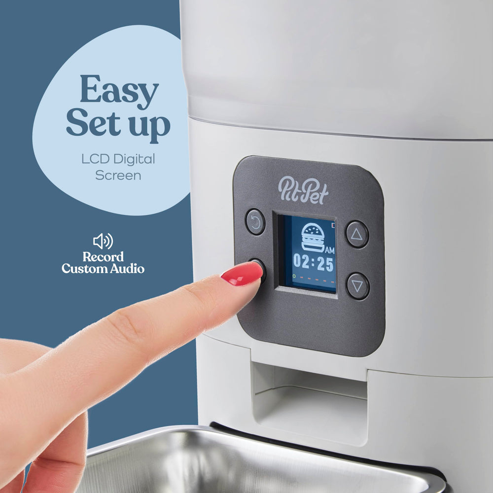 Pitpet smart automatic cat feeder non-slip base improves stability.