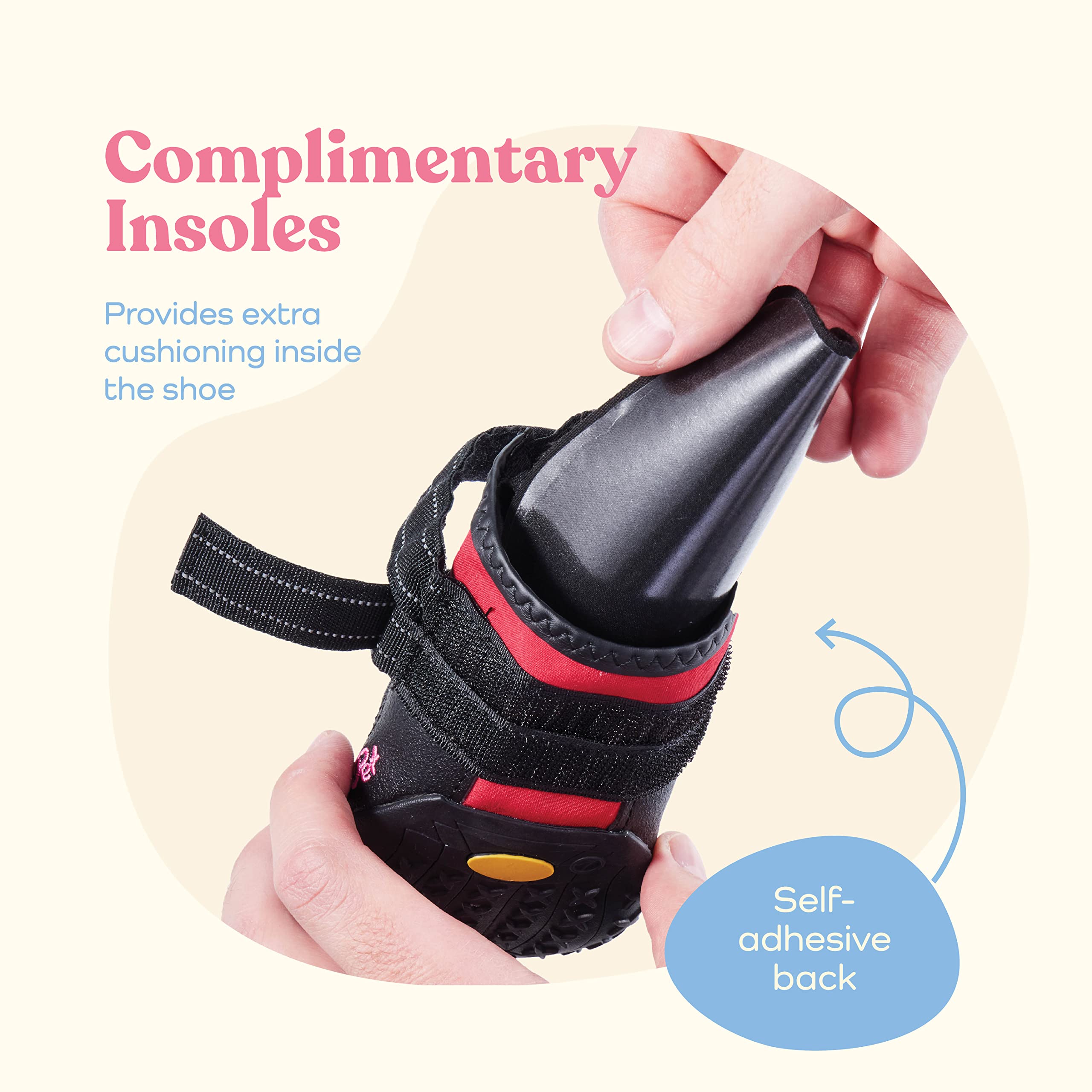 Pitpet stylish dog shoes paw-print design helps quick right/left identification