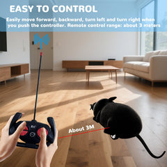 Pixibond rc rat toy in action demonstrating four-way movement for dynamic play.
