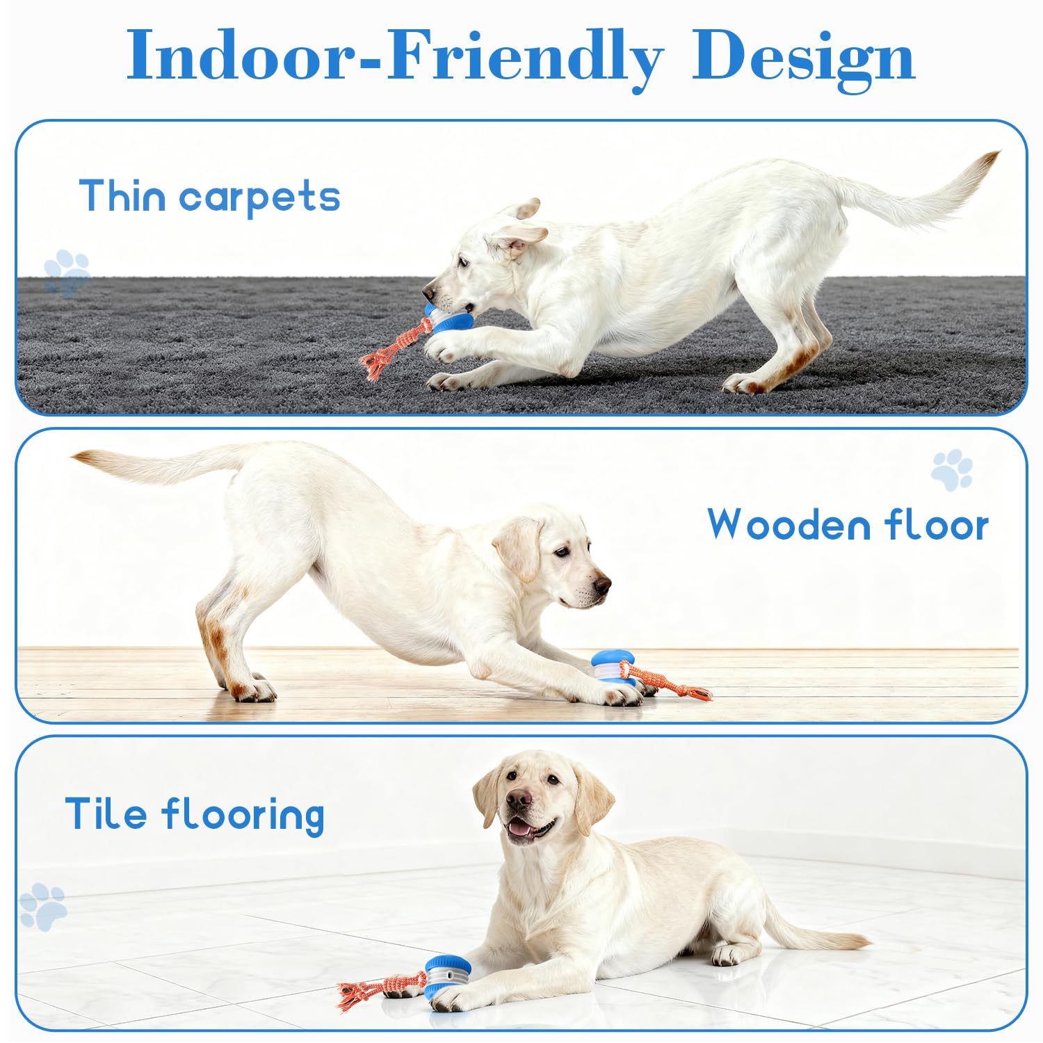 PJC Interactive Dog Toy type-C charging provides easy, long-lasting power