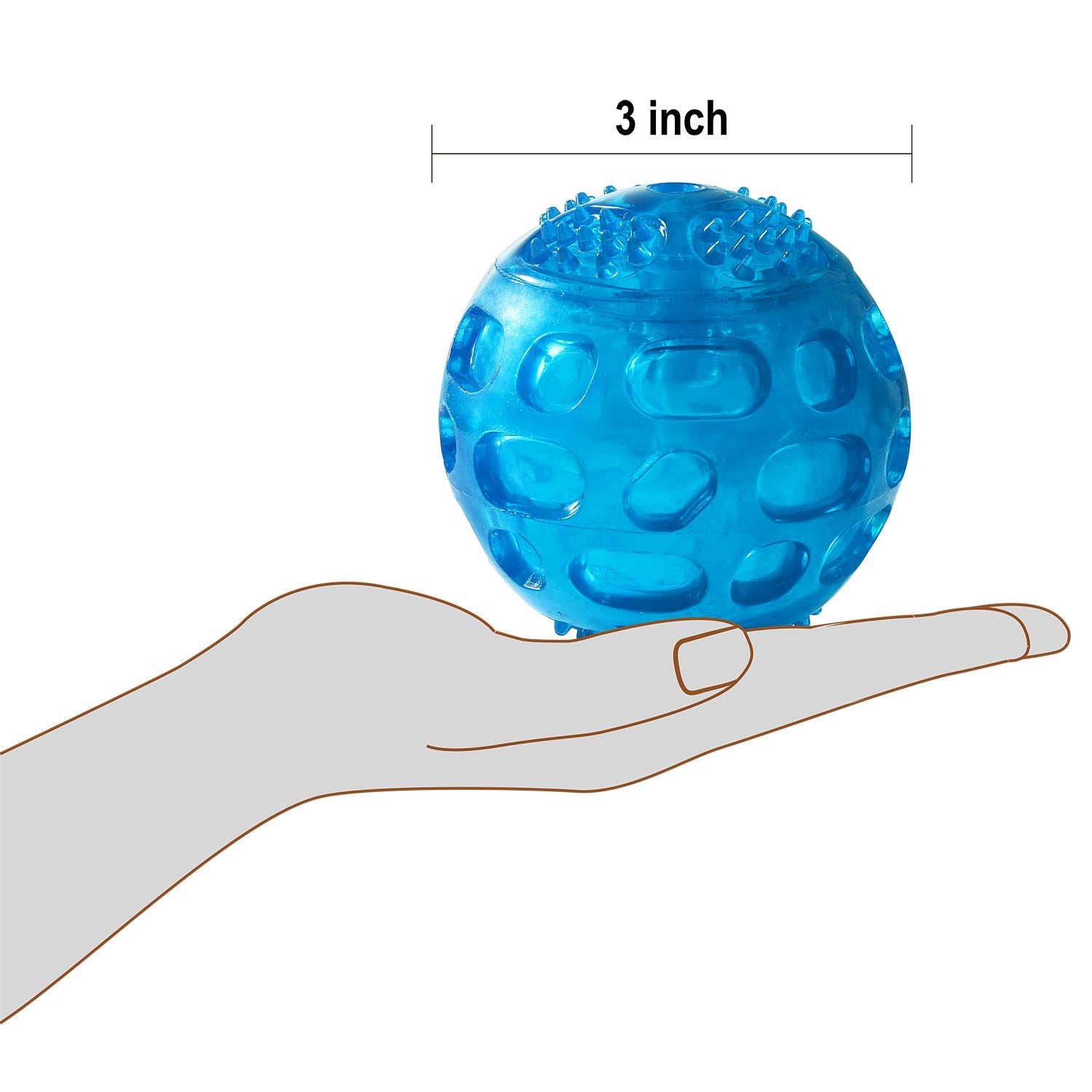 Bola PJDH 3 pulgadas chirriante para animar el juego.