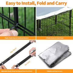 PJYuCien 24-inch eight-panel pen cover showing secure fit