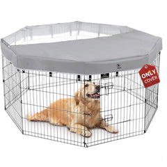 PJYuCien dog playpen cover on 24in pen providing breathable shade
