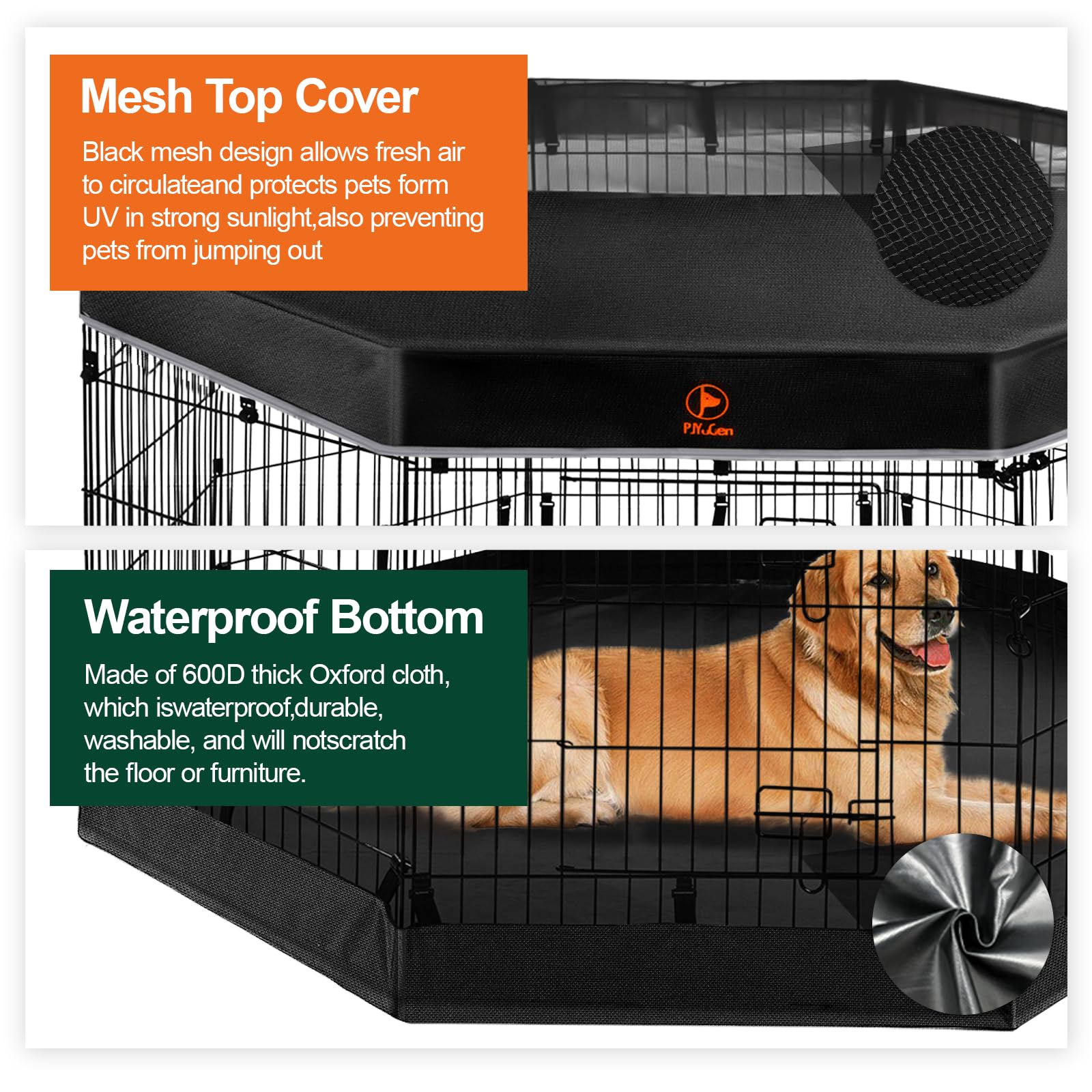 PJYuCien eight-panel playpen shows versatile shapes for space.