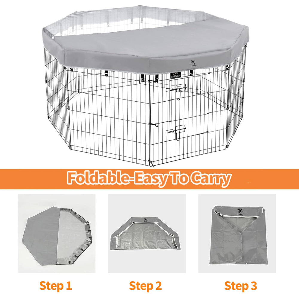 PJYuCien cover in use over playpen for calm, supervised play