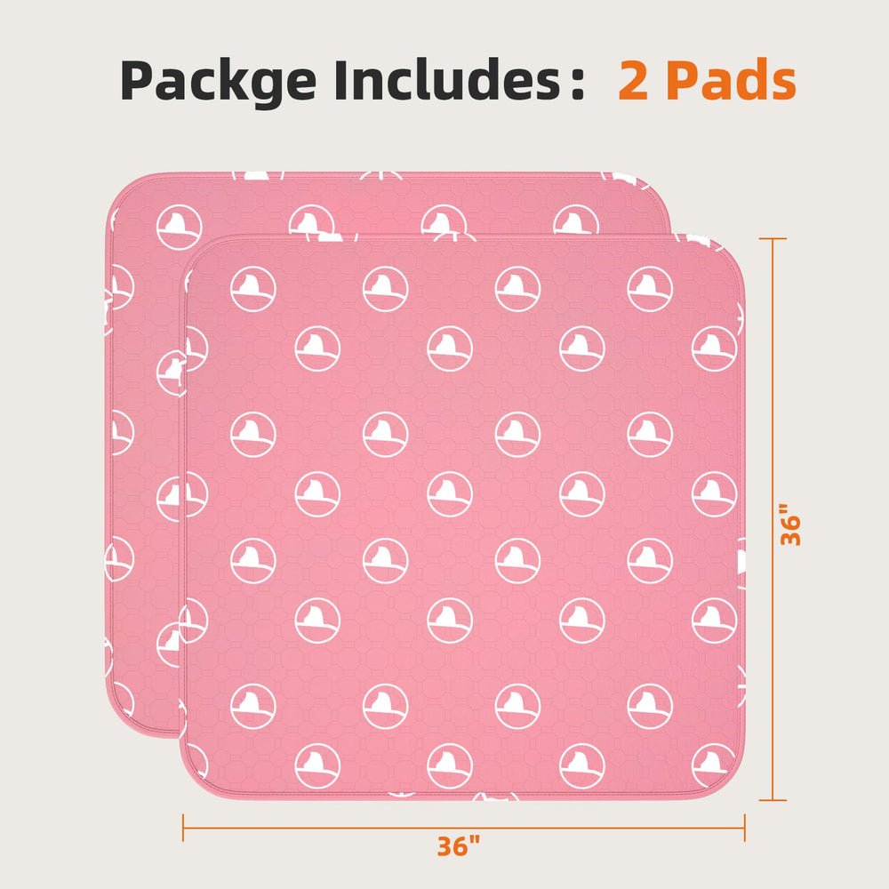 PJYuCien leak-proof puppy pee pads 36x36 pink protect floors during indoor training.