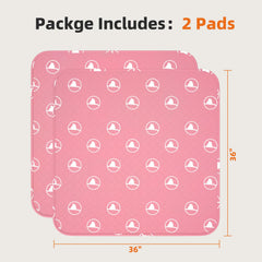 PJYuCien leak-proof puppy pee pads 36x36 pink protect floors during indoor training.