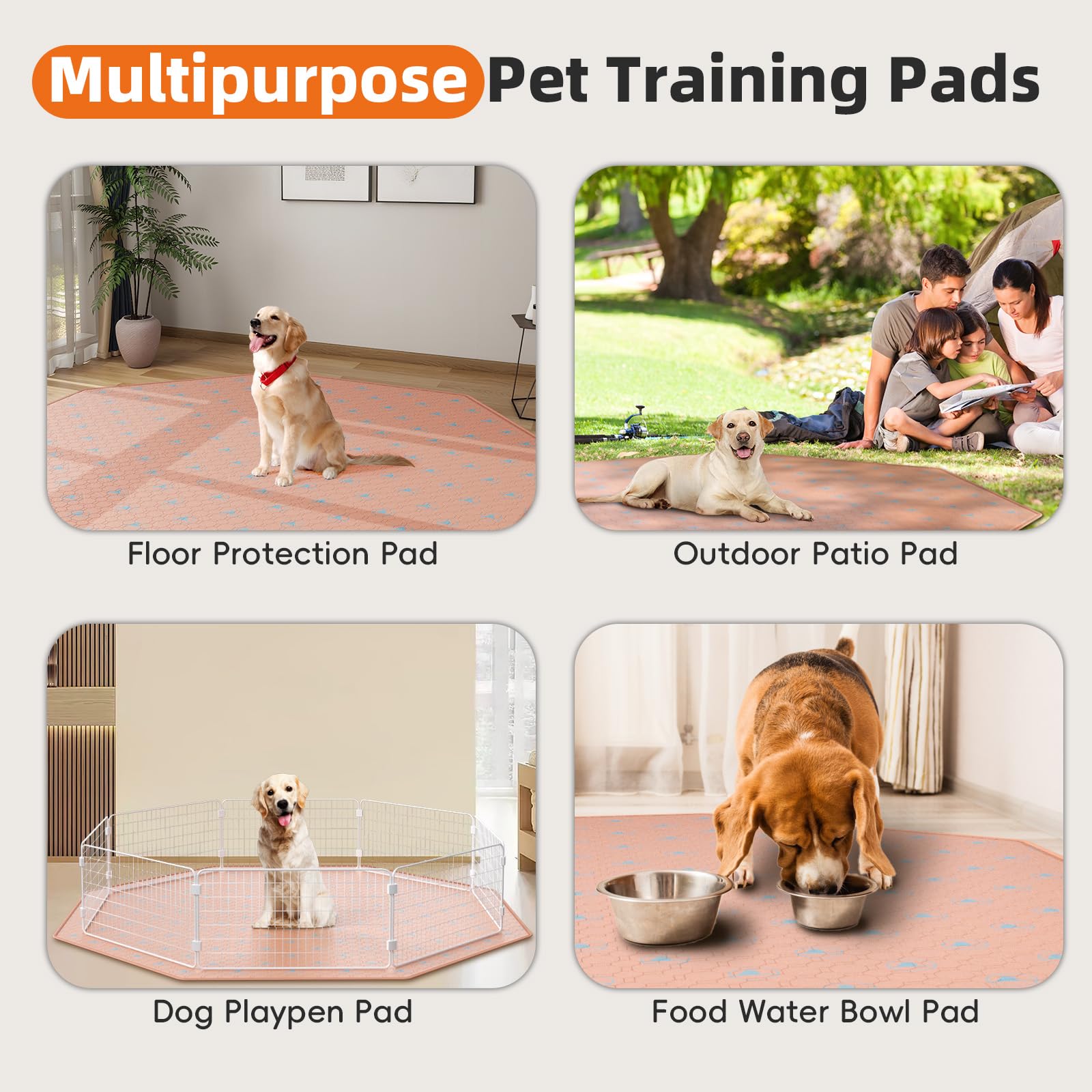 PJYuCien 89x33 pad in 8-panel size suits puppy playpens.