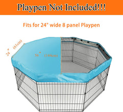 PJYuCien blue top cover on octagon playpen provides airflow and sun protection