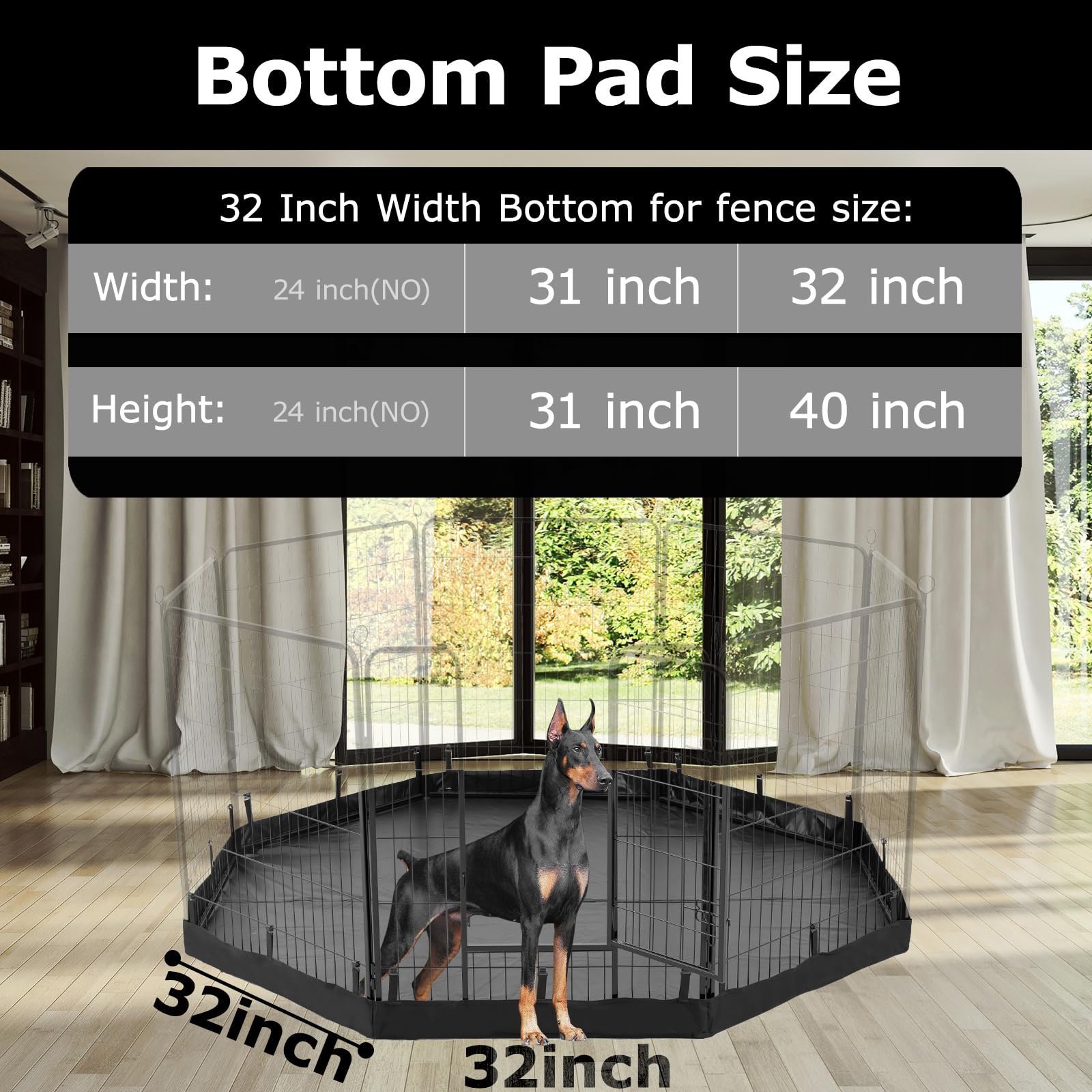 Durable 600D Oxford fabric bottom pad withstands active dogs.