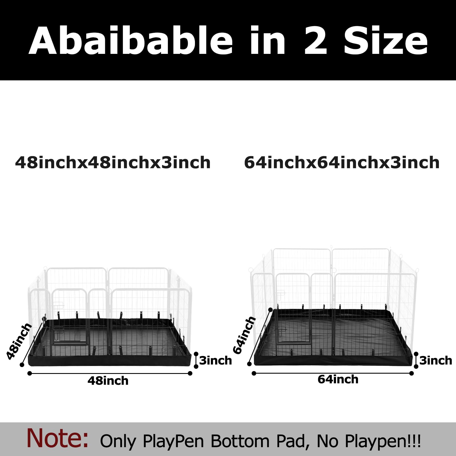 PJYuCien bottom pad waterproof surface shields the floor during playtime.