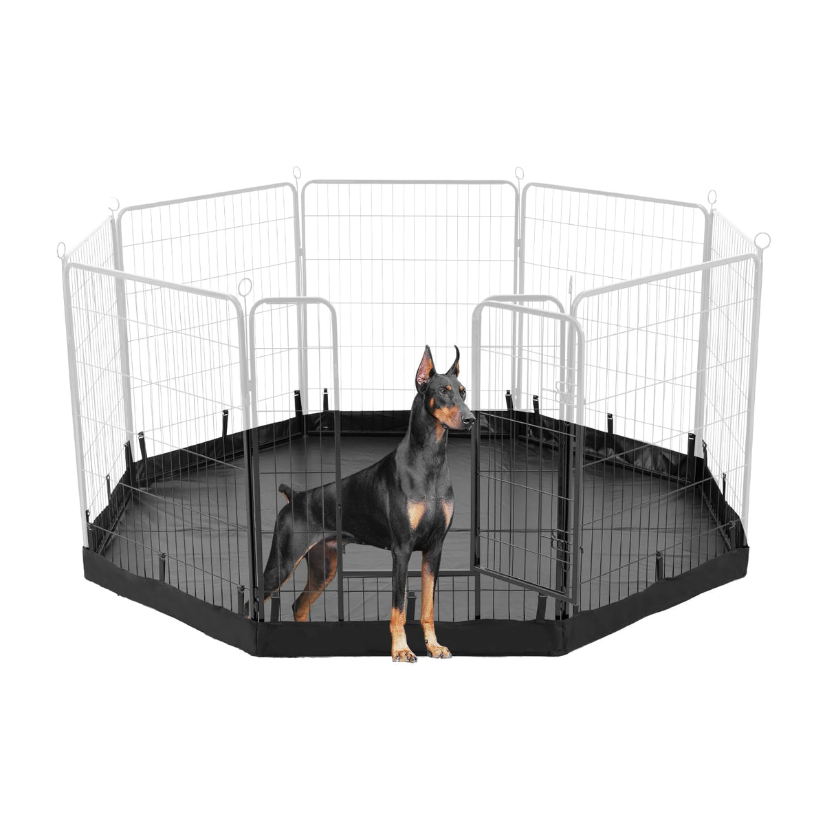 PJYuCien dog playpen bottom pad fits 32 inch eight-panel pens for floor protection.