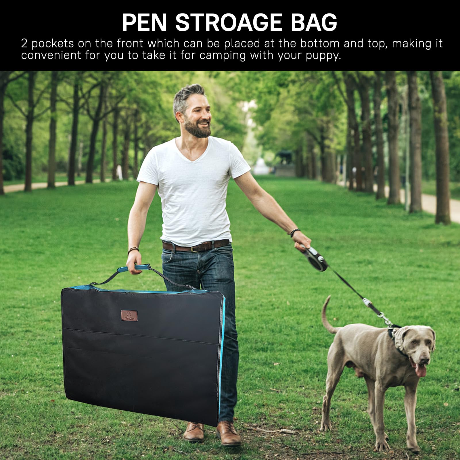 PJYuCien dog playpen camping use in outdoor setup offers contained pet space