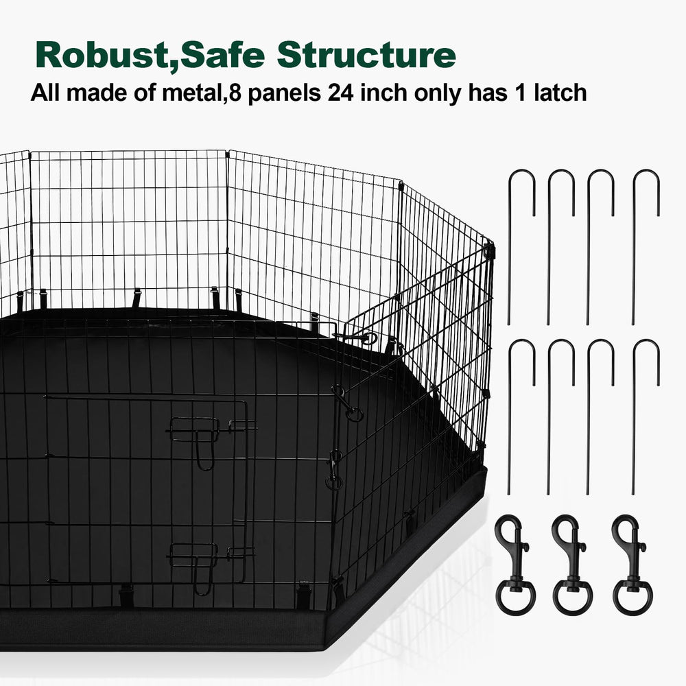 PJYuCien dog playpen in versatile shape for rectangle or octagon layouts.