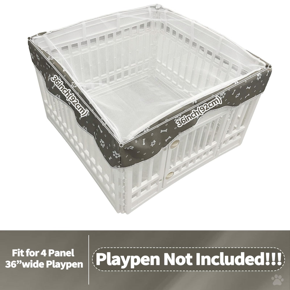 PJYuCien dog playpen mesh top cover UV shield protects pets from sun.