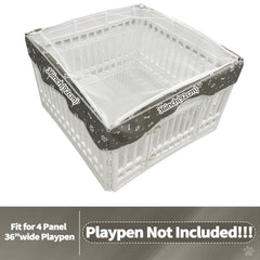 PJYuCien dog playpen mesh top cover UV shield protects pets from sun.